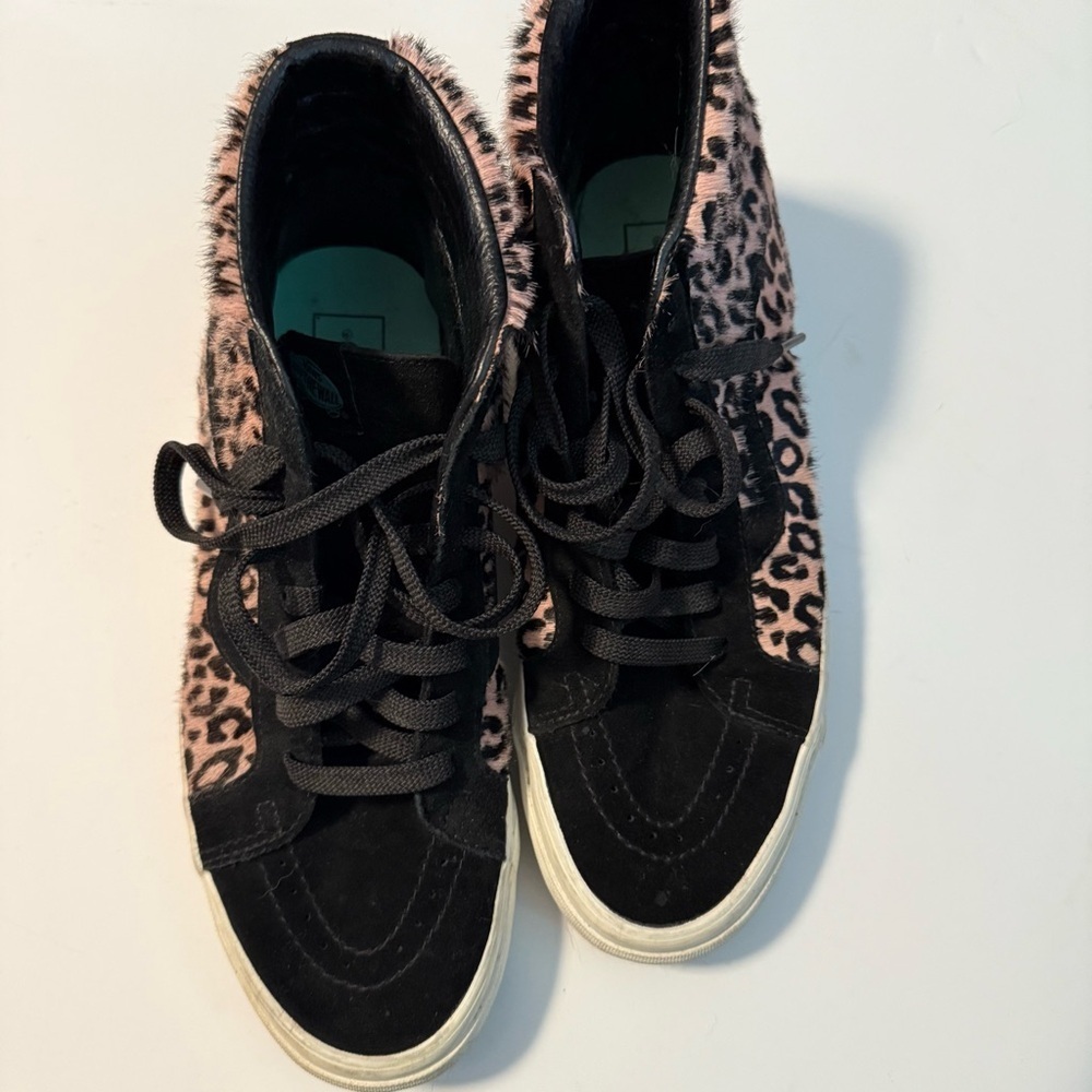Men’s Vans Leopard Print High-Top Sneakers